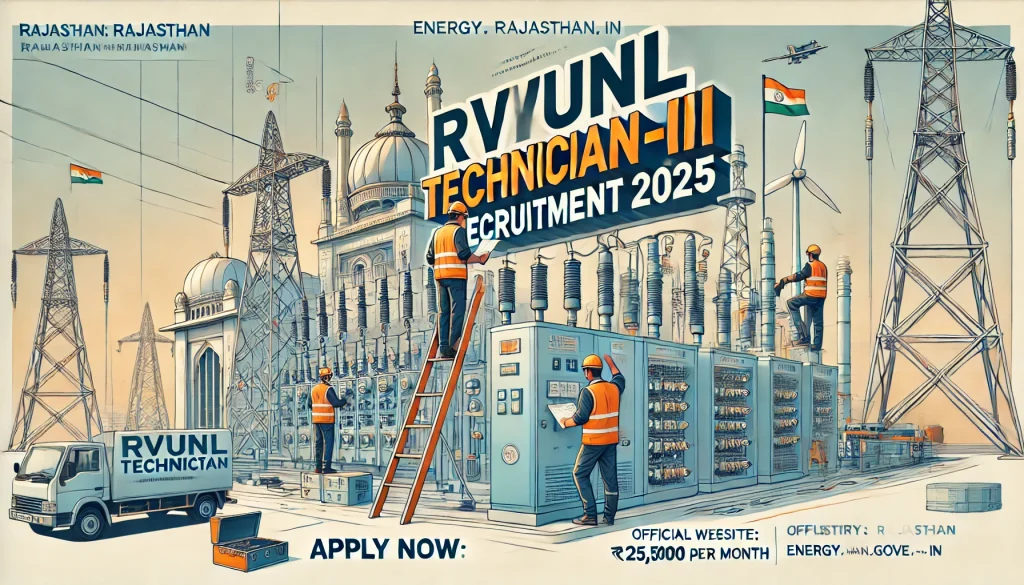 RVUNL Technician-III Recruitment 2025 Selection Process ,Rajasthan Vidyut Vibhag Bharti 2025