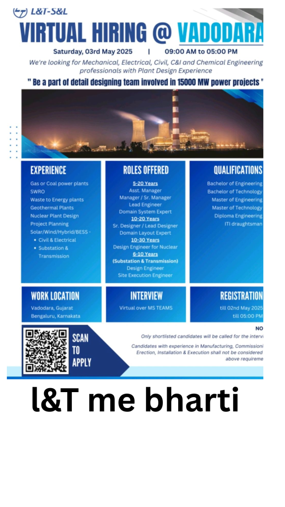 L&T Power Projects Recruitment