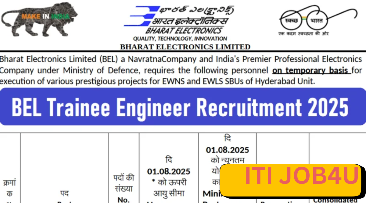 BEL Trainee Engineer Recruitment 2025
