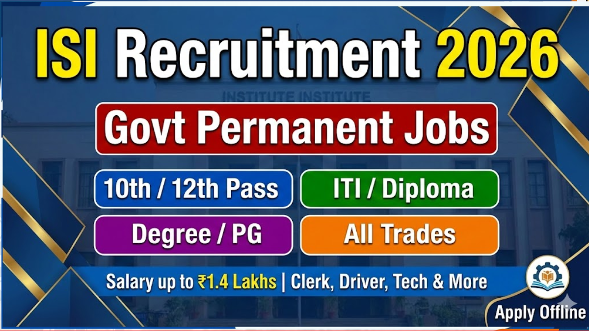 ISI Kolkata Recruitment 2026