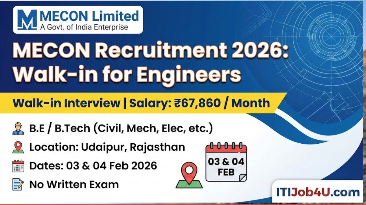 MECON Limited Recruitment 2026
